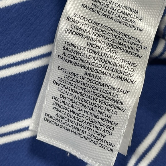 Polo Ralph Lauren Classic Fit XL Blue Striped Flesh‎ Pony Embroidered Logo - Picture 5 of 8